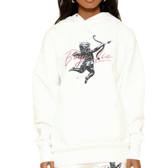 BOYS lIE / Metal Hoodie in white - Picture 2 of 10